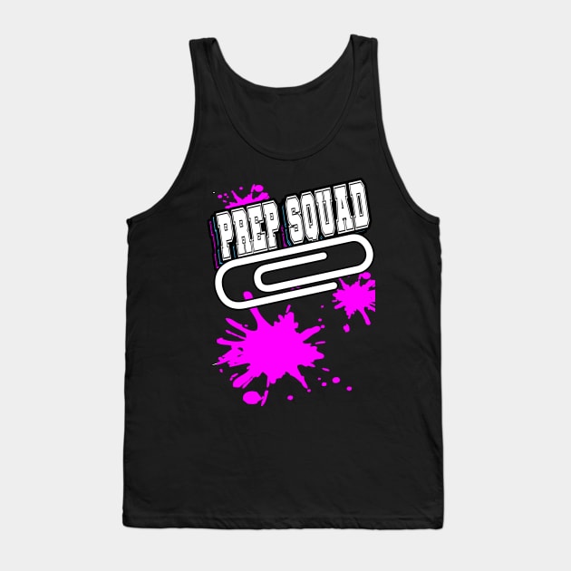 Prep Squad Team Work Splatter Pink Tank Top by Black Ice Design